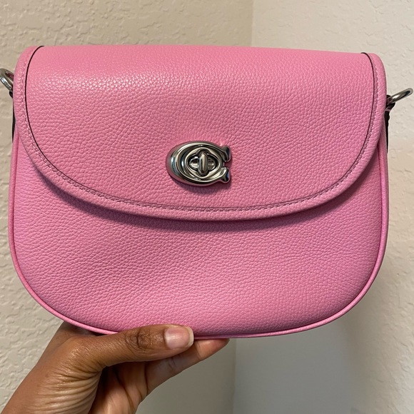 Coach Willow Saddle Bag in Pebble Polished Leather - Picture 8 of 15